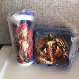 NIP Tupperware Marvel Iron Man Sandwich keeper 16oz tumbler lunch set